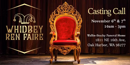 Whidbey Ren Faire Casting Call