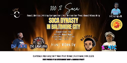 Soca Dynasty in Baltimore City