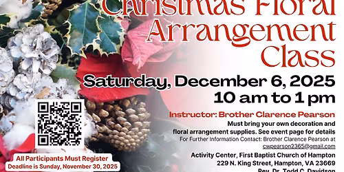 Christmas Floral Arrangement Class