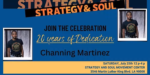 Celebrate Channing's 20 Years of Dedication to the Strategy and Soul Center