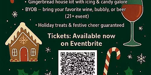 Tipsy Gingerbread House Decorating Event