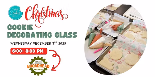 December 3rd -  Christmas Cookie Decorating Class