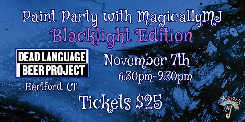 Blacklight Paint Party At Dead Language Beer Project!