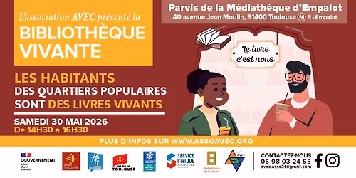 BIBLIOTH\u00c8QUE VIVANTE EMPALOT | HABITANTS DES QUARTIERS POPULAIRES