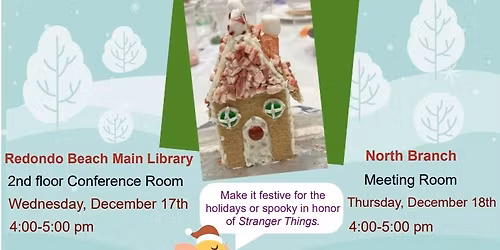 Teen Mini Gingerbread Houses Program - North Branch Library