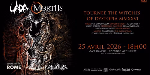 UADA + Mortiis + Rome + Wraith Knight | Montr\u00e9al 