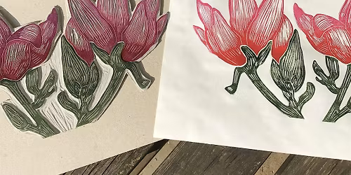 Pair up! Jigsaw Linocut Printmaking for 2  - Valentine's Day Event