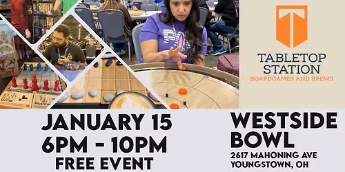 Tabletop Game Night with Tabletop Station at Westside Bowl - Free Event!