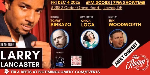 Comedy Night Featuring Larry Lancaster at The Room at Cedar Grove
