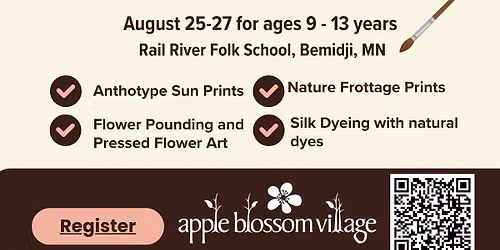 Blooms & Brushes Nature Art Camp for ages 9 - 13 years