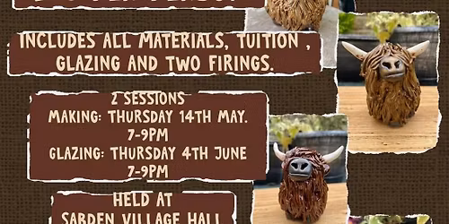Highland Cow Ceramic Workshop