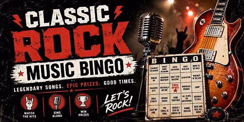 Classic Rock Music Bingo