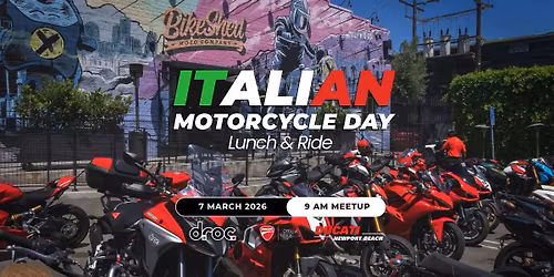 DROC Ride to ACH & Italian MC Day at BikeShed - March