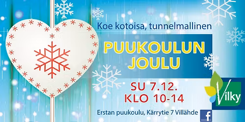Puukoulun joulu -tapahtuma Vill\u00e4hteell\u00e4