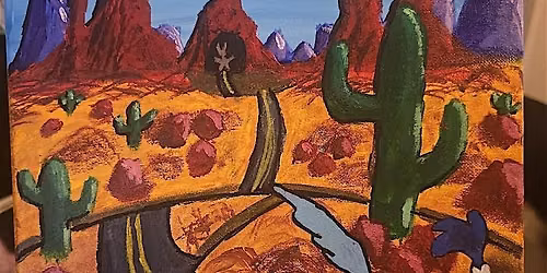 Chasing the Horizon: A Wile E. Coyote Paint & Sip