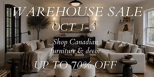 Fall Warehouse Sale at LUX decor! Furniture & Decor up to 70% OFF