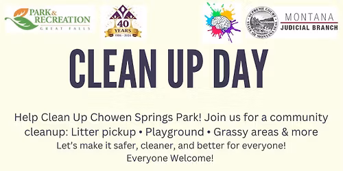 Clean up day at Chowen Springs Park