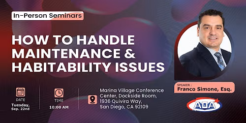 AOA In-Person Seminar: How to Handle Maintenance & Habitability Issues