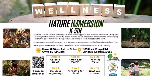 Nature Immersion K-5th: Wellness Edition