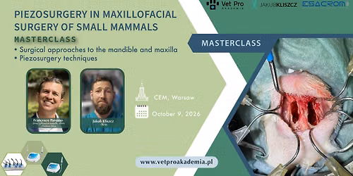Piezosurgery in Oral and Maxillofacial Surgery of Small Mammals - Masterclass
