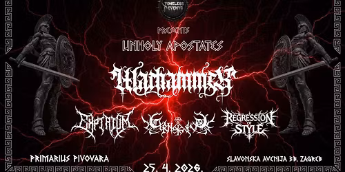 UNHOLY APOSTATES: Warhammer(GR), Expirium, ROS, \u010cernobog