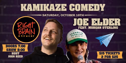 Comedy Night - Right Brain Brewery - Joe Elder