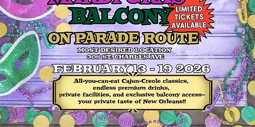 Mardi Gras Balcony Experience