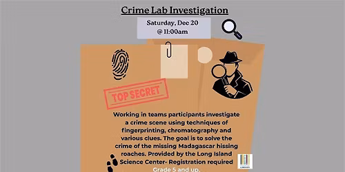 Crime Lab Investigation- 5th grade and up