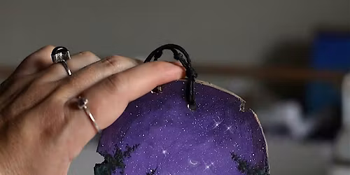 Mocktail Sip & Paint: Wood Slice Painting