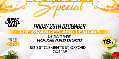 HWK-Boxing Day at The Oranges And Lemons