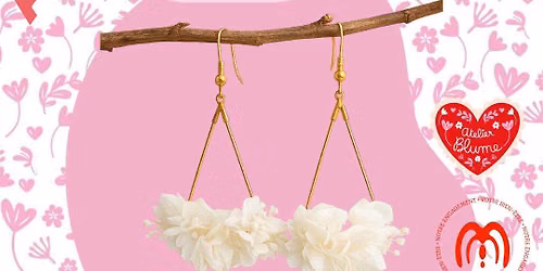 Atelier boucles d'oreilles fleuries