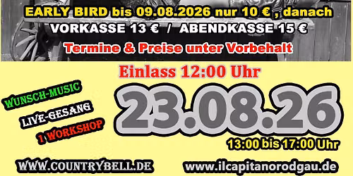 23.08.2026 Country-Music & Line Dance 63110 Rodgau