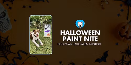 DIY Halloween Paw Print Painting