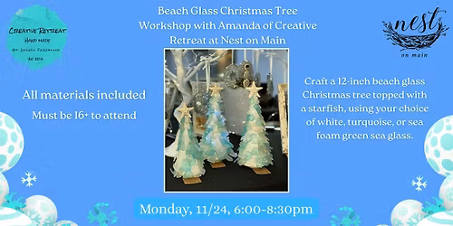 Beach Glass Christmas Tree Workshop with Amanda of Creative Retreat