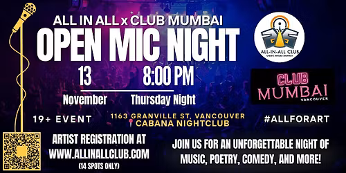 ALL IN ALL x CLUB MUMBAI OPEN MIC NIGHT