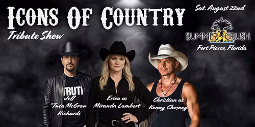 Tributes to Tim McGraw - Kenny Chesney - Miranda Lambert live at Summer Crush Winery-Fort Pierce FL