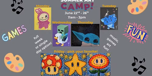 Kids Summer Art Camp \u2013 Pop Culture Week (Save $50!)