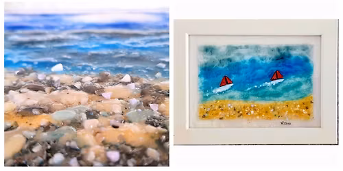 Seaside framed glass picture workshop 