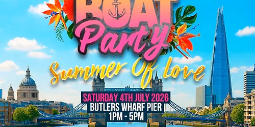 UK Garage Summer Boat Party