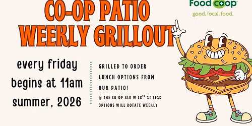 Weekly Grill Out @ The Co-op! Every Friday, 11am