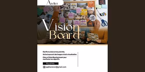 Atelier Vision Board 2026 \u2013 Cr\u00e9e ta nouvelle ann\u00e9e avec clart\u00e9 et intention