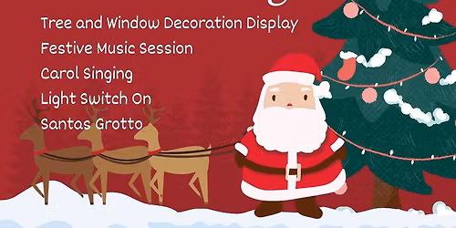 Christmas In Belleek Village Christmas Tree Display, Music & Carols,Light Switch On & Santas Grotto