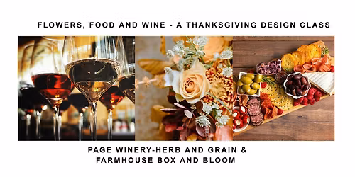 Food, Wine and Flowers - a Design Class