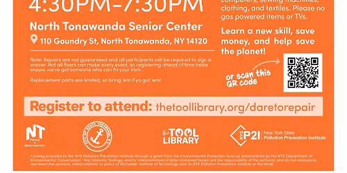Dare to Repair Caf\u00e9 - September 2026 @ North Tonawanda Senior Center 