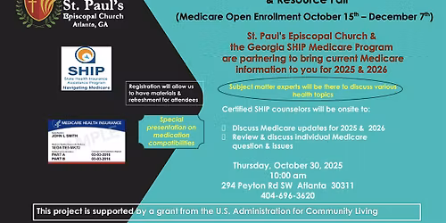 Medicare Open Enrollment Seminar & Resource Fair