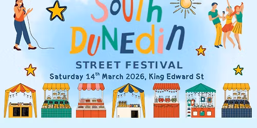 Sketching at South Dunedin Street Festival