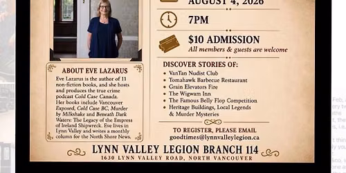 Eve Lazarus- History, Heritage Buildings and Murder