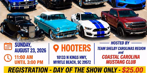 Hooters - OPEN CAR SHOW - All Makes \u2013 All Models Welcome  