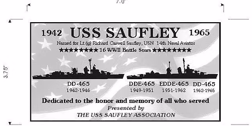 2026 USS SAUFLEY REUNION AT Stonecastle Hotel Branson, MO. September 14 through 18th. Contact me.