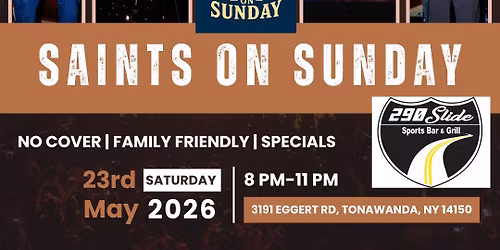 Saints on Sunday Live @ 290 Slide Sports Bar & Grill